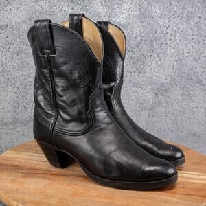 Vintage Black NOCONA Cowboy Western Boots made in the USA Size 6 B